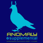 Anomaly Supplemental podcast art - the silhouette of a pigeon with Andorian antennae