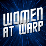 Women at Warp logo on dark blue background